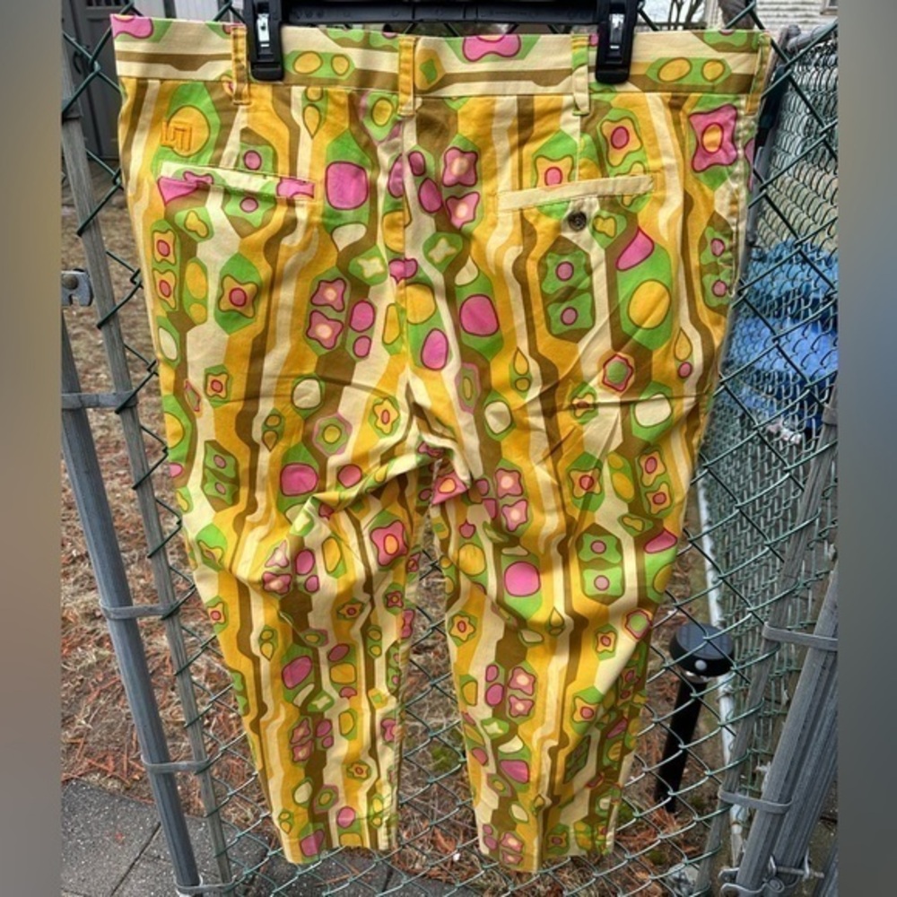 Loudmouth Men’s Golf Pants, 42Wx30L (Shagadelic Green Eggs & Ham Pattern) - Picture 2 of 5